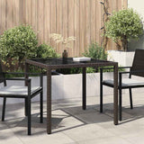 Garden Dining Table Brown 90 x 90 x 75 cm Poly rattan