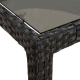 Garden Dining Table Black 150 x 90 x 75 cm Poly rattan