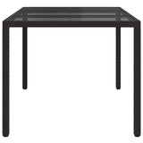 Garden Dining Table Black 150 x 90 x 75 cm Poly rattan