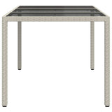Garden Dining Table White 150 x 90 x 75 cm Poly rattan