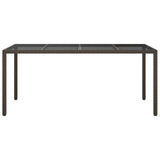 Garden Dining Table Brown 190 x 90 x 75 cm Poly rattan