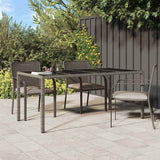 Garden Dining Table Grey 190 x 90 x 75 cm Poly rattan