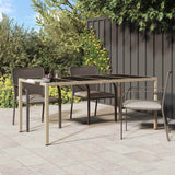Garden Dining Table Beige 190 x 90 x 75 cm Poly rattan