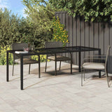 Garden Dining Table Pure black 250 x 100 x 75 cm Poly rattan