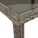 Garden Dining Table Grey 250 x 100 x 75 cm Poly rattan