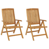 Reclining Garden Chair 2 pcs Solid Wood Teak