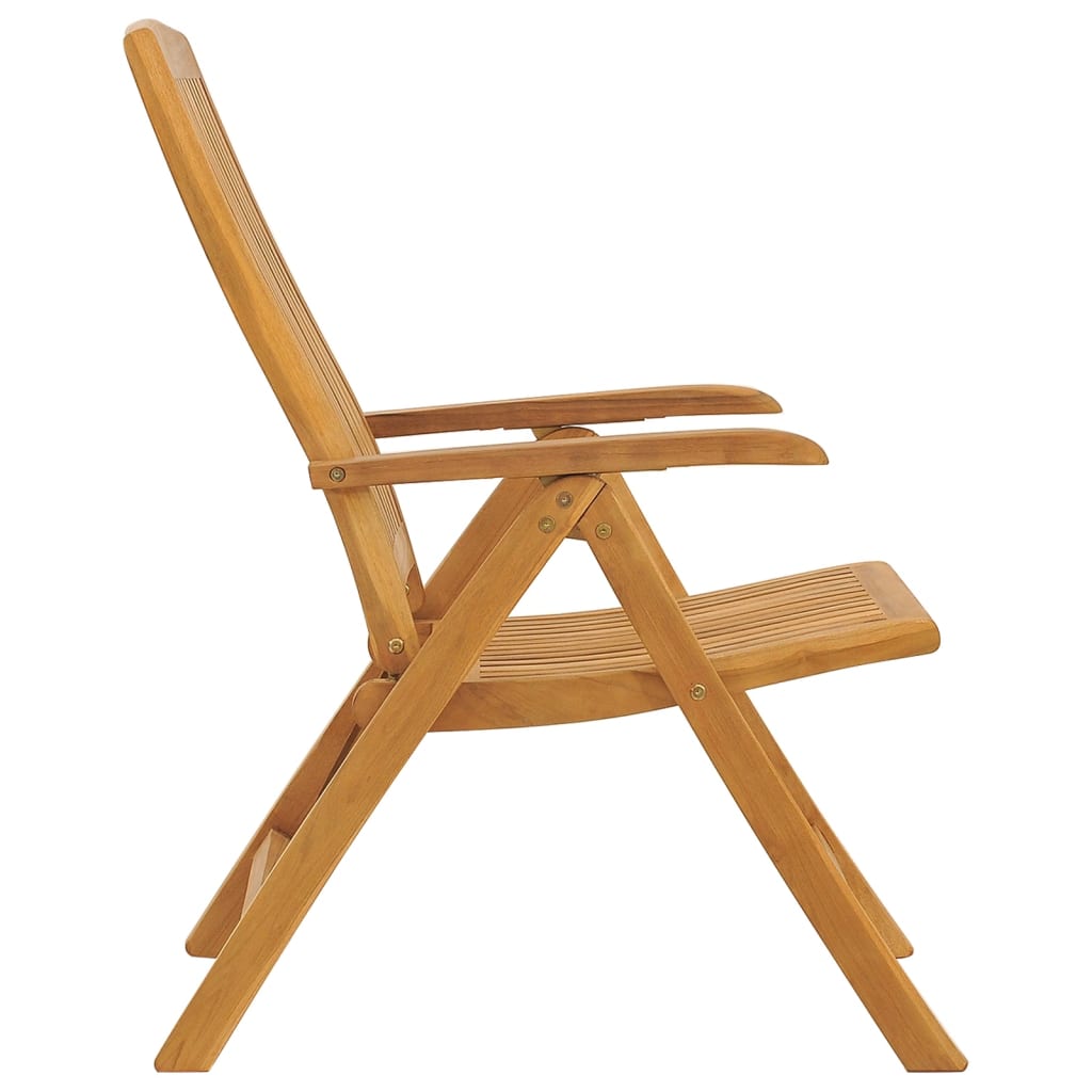 Reclining Garden Chair 2 pcs Solid Wood Teak