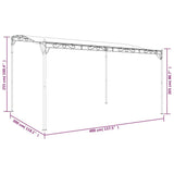 Canopy Cream 4x3 m 180 g/m² Fabric and Steel
