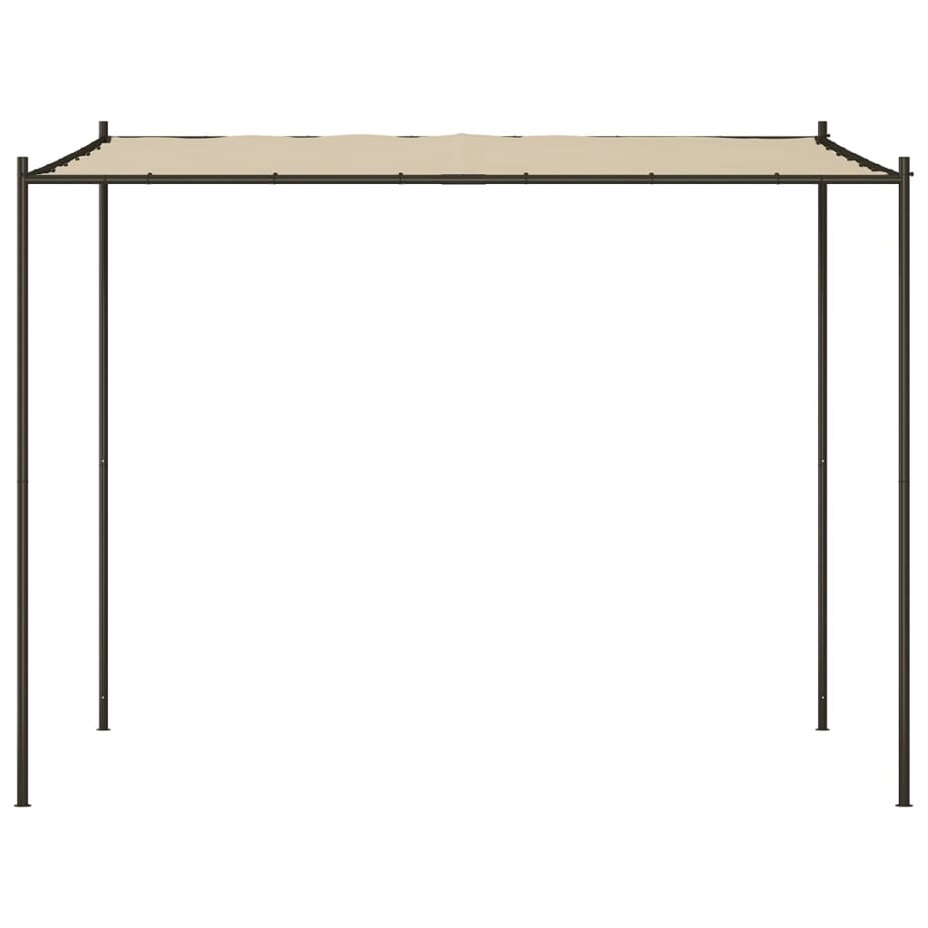 Gazebo Beige 3x3 m 180 g/m² Fabric and Steel