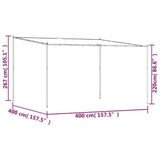 Gazebo Beige 4x4 m 180 g/m² Fabric and Steel