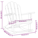 vidaXL Garden Adirondack Rocking Chairs 2 pcs 79x100x103 cm Solid Wood Teak