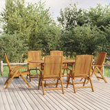 7 Piece Garden Dining Set Solid Wood Teak