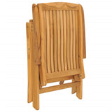 Reclining Garden Chairs 4 pcs Solid Wood Teak