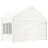 Gazebo with Roof White 4.08x2.23x3.22 m Polyethylene