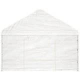 Gazebo with Roof White 4.08x2.23x3.22 m Polyethylene