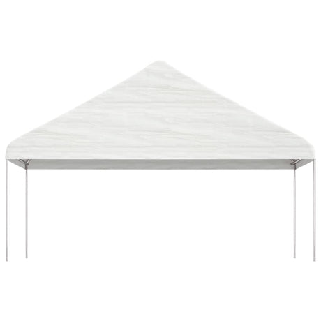 Gazebo with Roof White 5.88x2.23x3.75 m Polyethylene