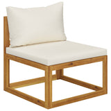3 Piece Garden Lounge Set with Cushions Solid Wood Acacia