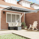 Awning Manual White 3.5 x 2.5 m Metal