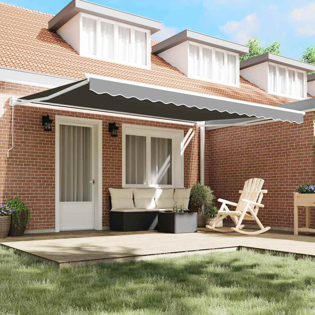 Awning Manual White 4 x 3 m Metal