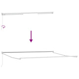Awning Manual White 4 x 3 m Metal