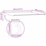 Awning Manual White 4.5 x 3 m Metal