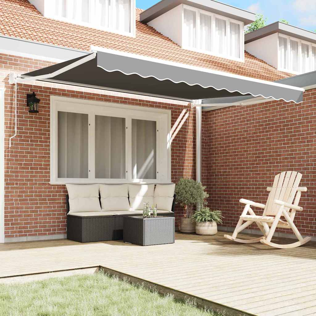 Awning Manual White 3.5 x 2.5 m Metal