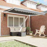 Awning Manual White 3.5 x 2.5 m Metal