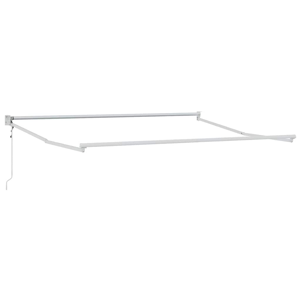 Awning Manual White 3.5 x 2.5 m Metal