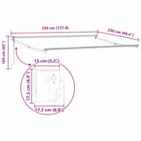 Awning Manual White 3.5 x 2.5 m Metal