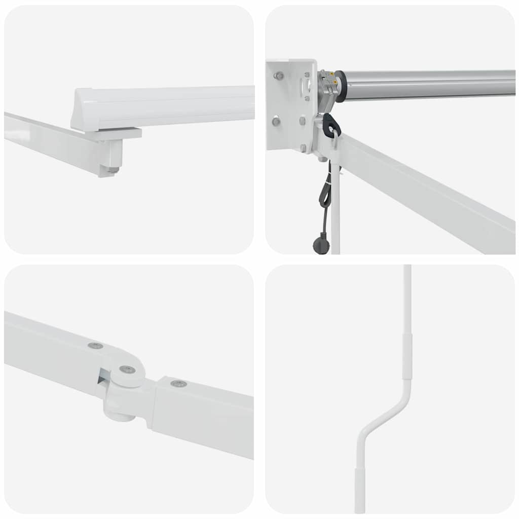 Awning Manual White 4.5 x 3 m Metal