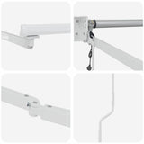 Awning Manual White 4.5 x 3 m Metal
