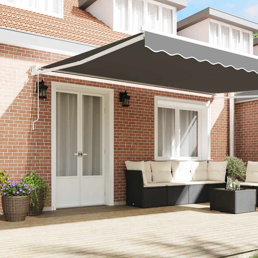 Awning Manual White 4.5 x 3 m Metal