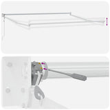 Awning Manual White 4.5 x 3 m Metal