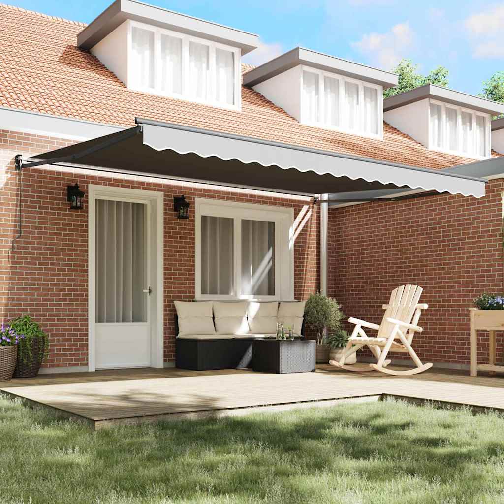 Awning Manual Anthracite 5 x 3 m Metal