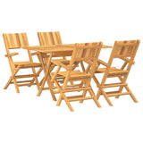 5 Piece Garden Dining Set Solid Wood Teak