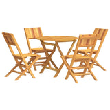 5 Piece Garden Dining Set Solid Wood Teak