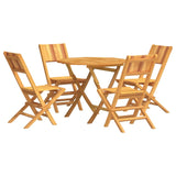 5 Piece Garden Dining Set Solid Wood Teak