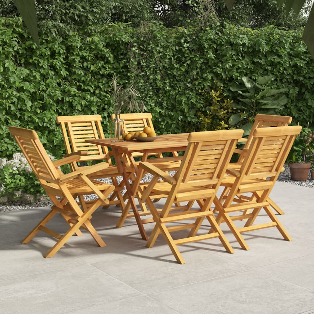 vidaXL Folding Garden Chairs 6 pcs 56x63x90 cm Solid Wood Teak