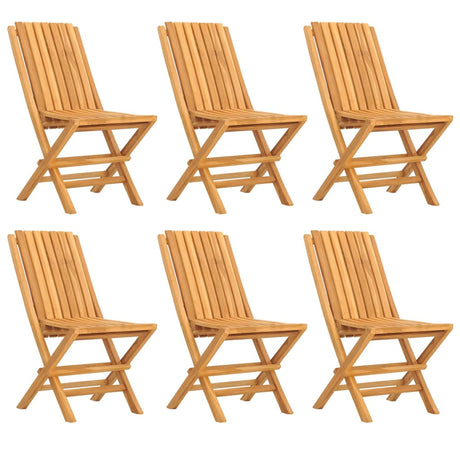 Folding Garden Chairs 6 pcs 47x47x89 cm Solid Wood Teak