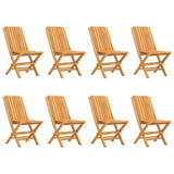 Folding Garden Chairs 8 pcs 47x47x89 cm Solid Wood Teak