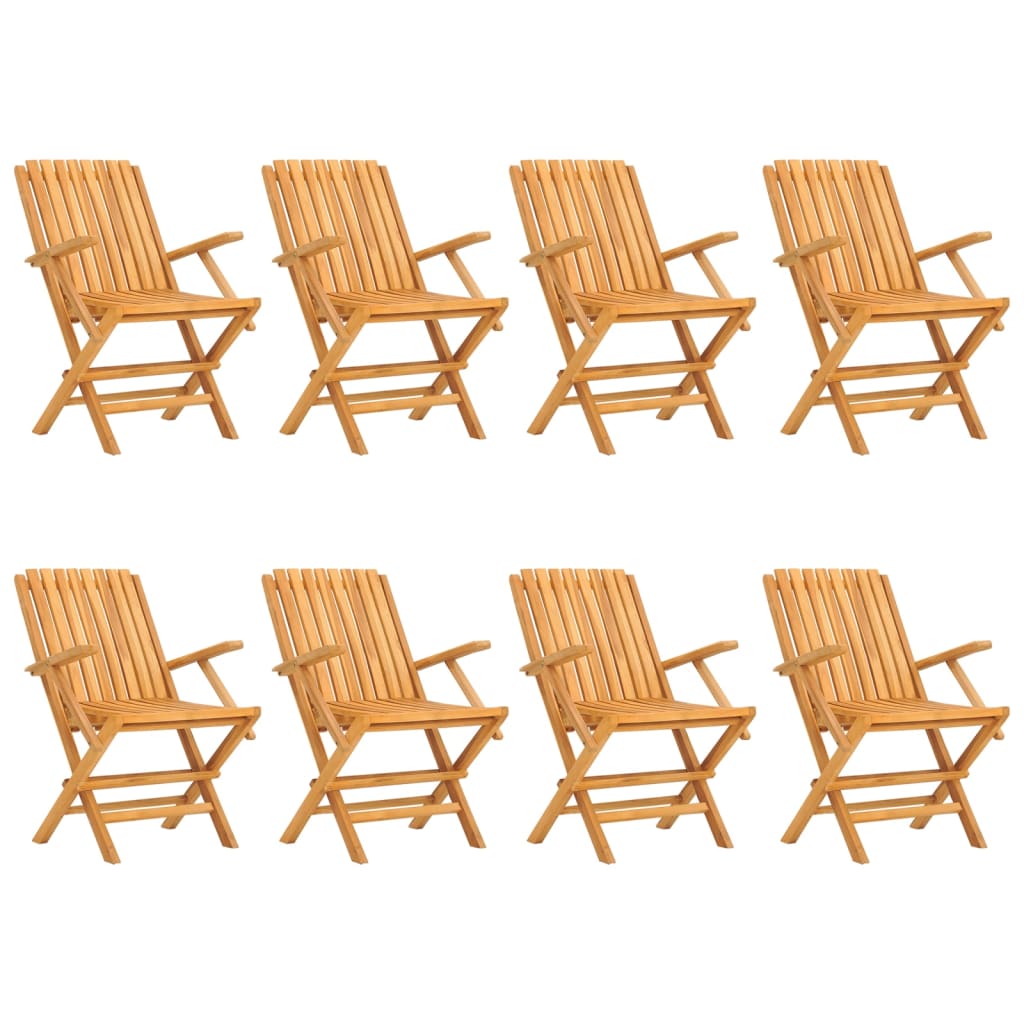 Folding Garden Chairs 8 pcs 61x67x90 cm Solid Wood Teak