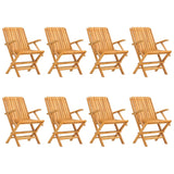 Folding Garden Chairs 8 pcs 61x67x90 cm Solid Wood Teak