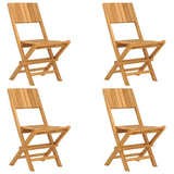 vidaXL Folding Garden Chairs 4 pcs 47x61x90 cm Solid Wood Teak