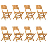 vidaXL Folding Garden Chairs 8 pcs 47x61x90 cm Solid Wood Teak