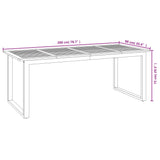 7 Piece Garden Dining Set Solid Wood Acacia and Metal