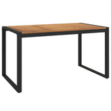 7 Piece Garden Dining Set Solid Wood Acacia and Metal