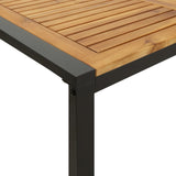 7 Piece Garden Dining Set Solid Wood Acacia and Metal