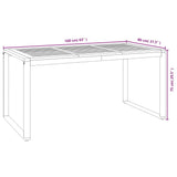 7 Piece Garden Dining Set Solid Wood Acacia and Metal