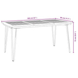 5 Piece Garden Dining Set Solid Wood Acacia and Metal