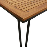 7 Piece Garden Dining Set Solid Wood Acacia and Metal
